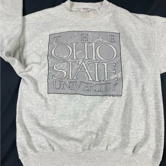 VTG The Ohio State University Women Gray Sweatshirt Made In USA Size L - Picture 3 of 9